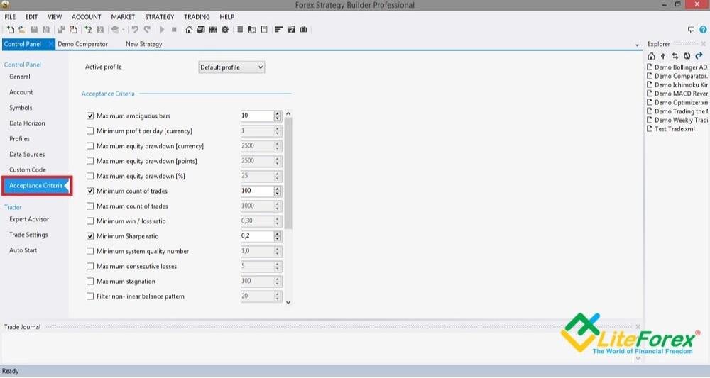 LiteFinance: 1. Pengaturan akun