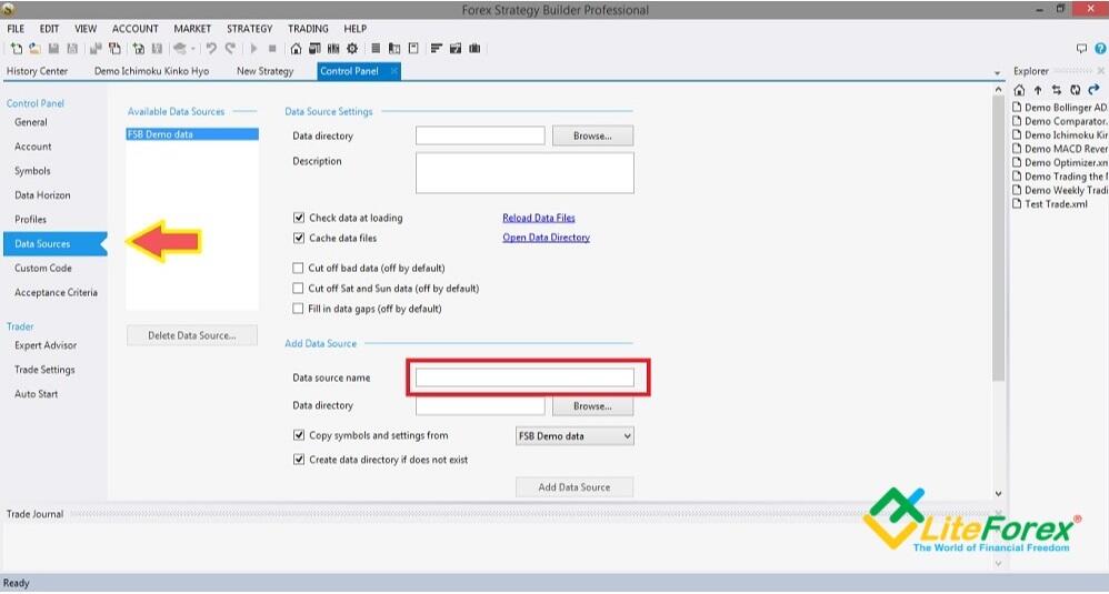 LiteFinance: 1. Pengaturan akun