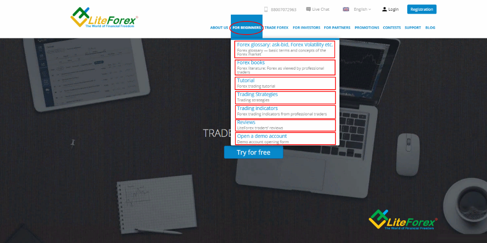 LiteForex: 4.Samouczki