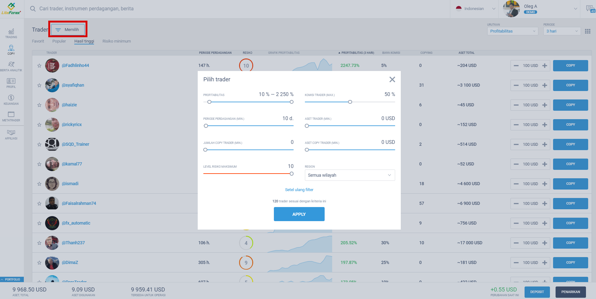 LiteFinance: 4. Social Trading