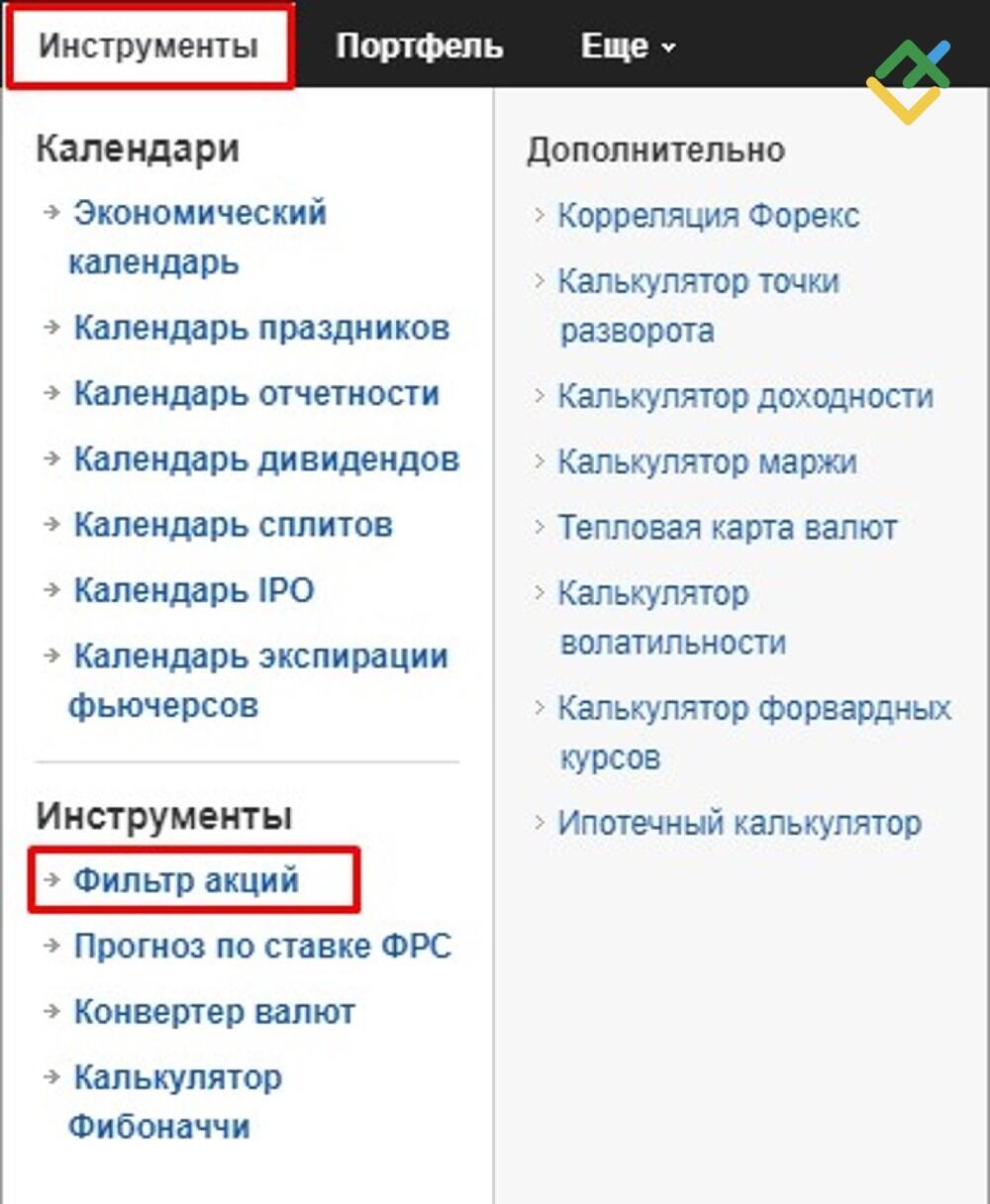 LiteFinance: Скринер MACD