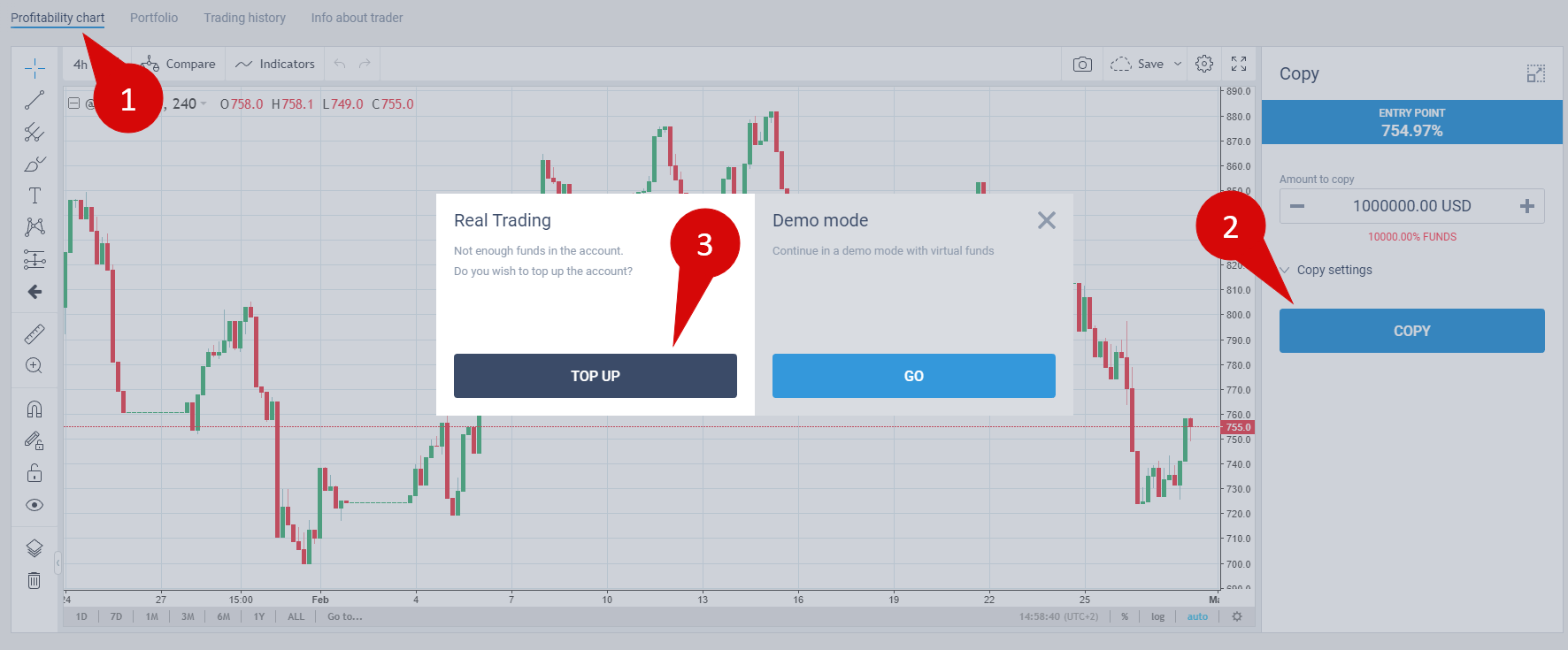 LiteForex: 3. Doładowanie konta do kopiowania transakcji