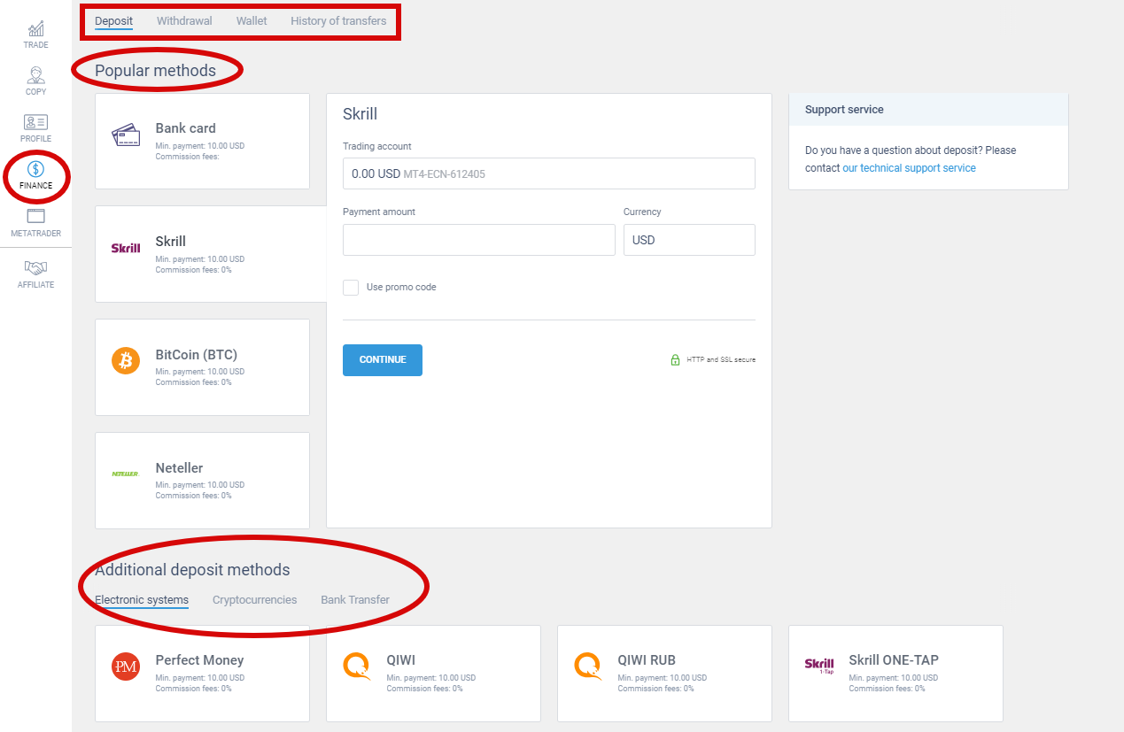 LiteForex: 3. Doładowanie konta do kopiowania transakcji
