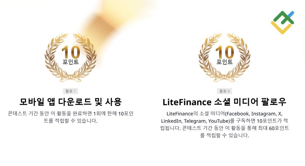 라이트파이낸스: 챌린지에서 수상하기 위해 포인트를 적립하려면 어떻게 해야 하나요?