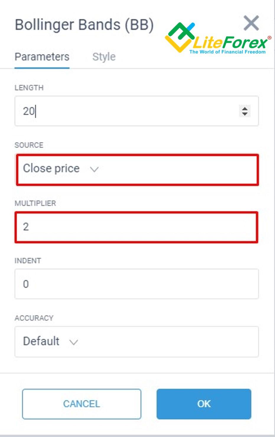 LiteForex: So funktioniert der Indikator der Bollinger-Bänder