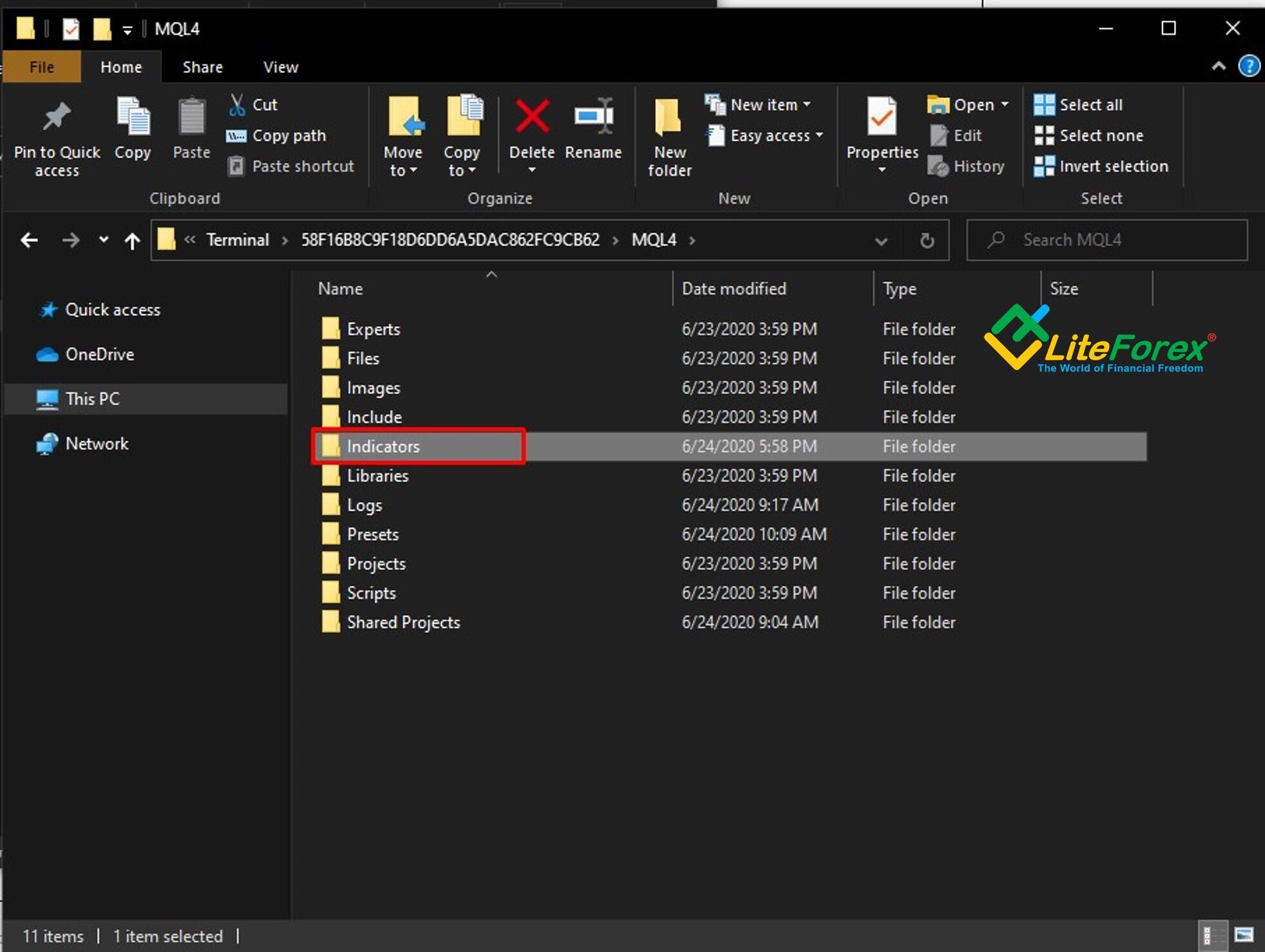 LiteForex: Trendhandel Indikator-Strategie