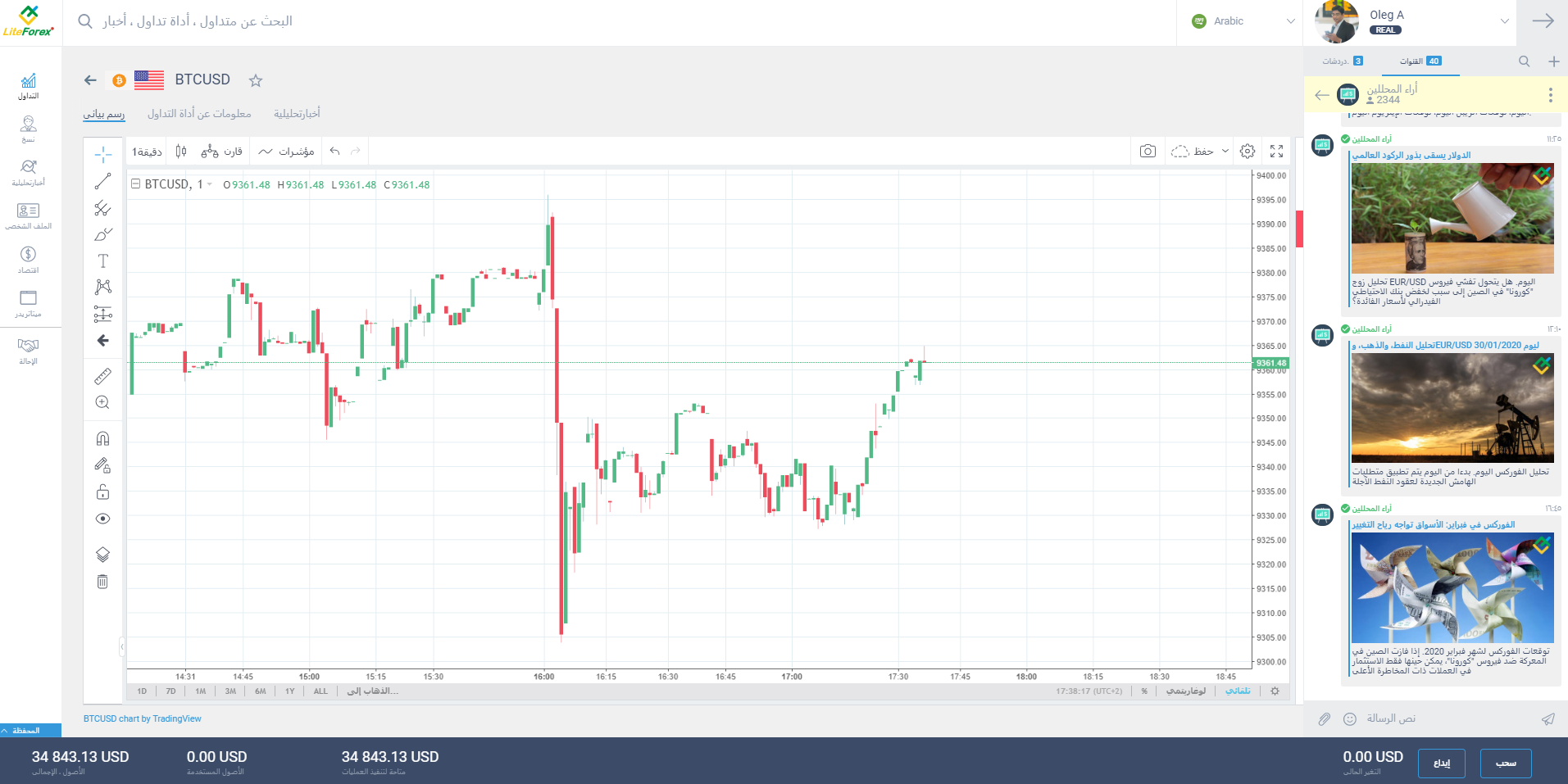 LiteFinance: 6. دردشة المتداولين