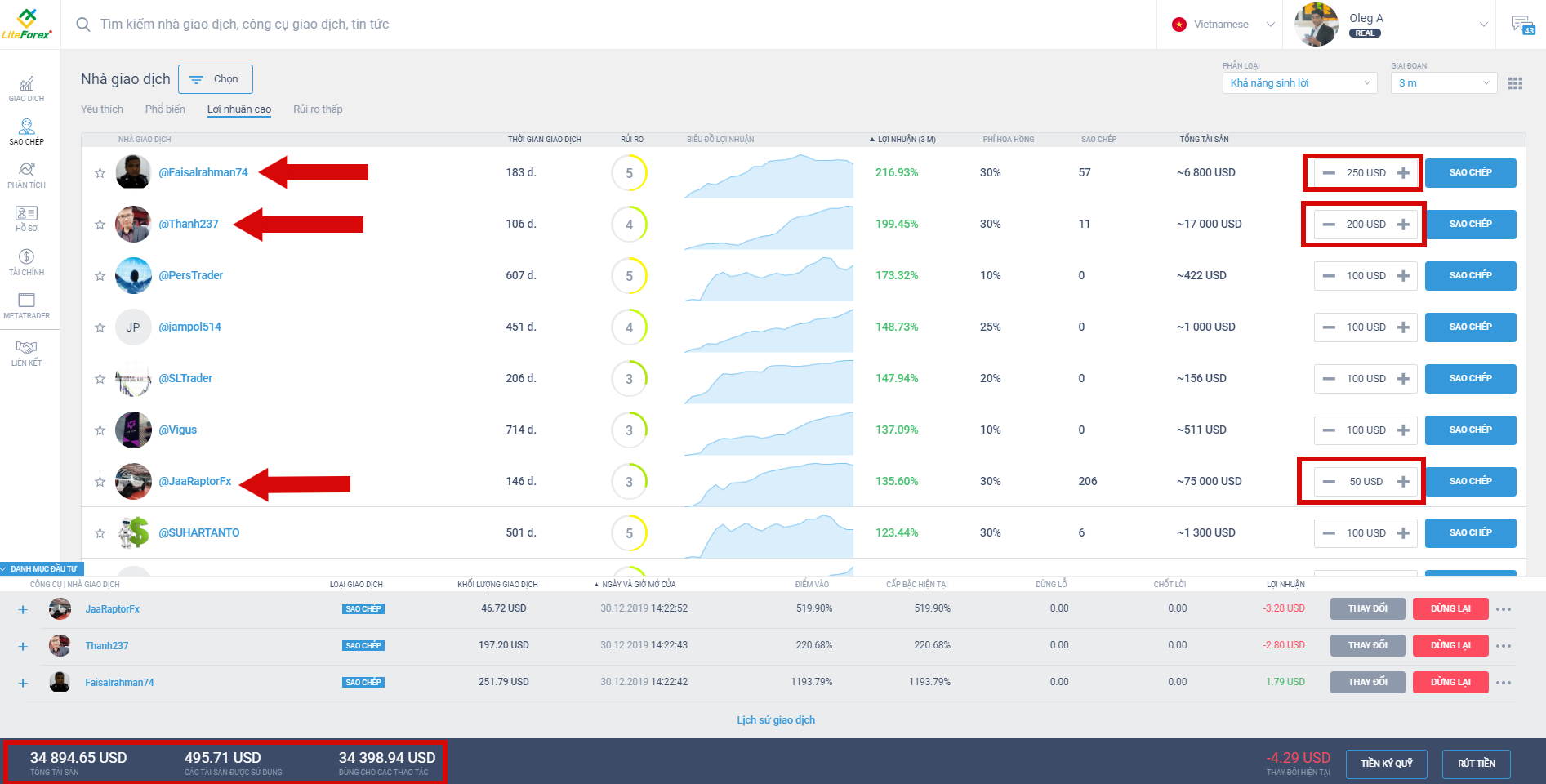 LiteFinance: 4. Giao dịch xã hội
