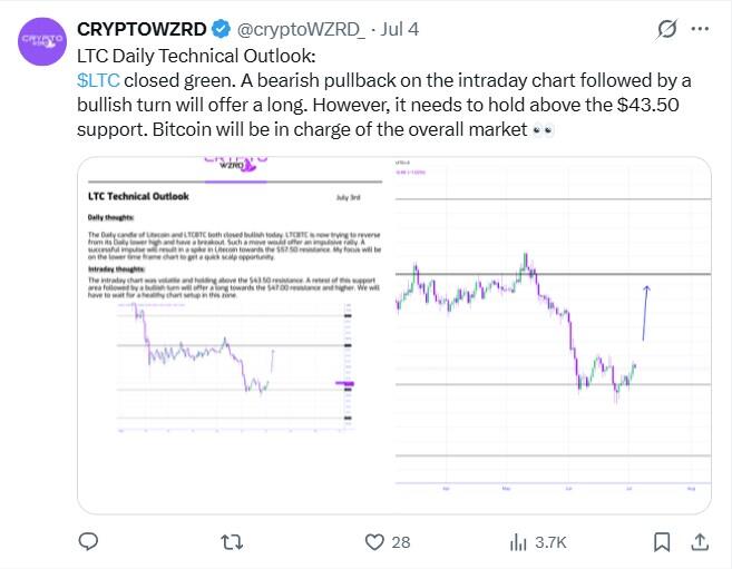 LiteFinance: LTC (Litecoin) Market Sentiment on Social Media