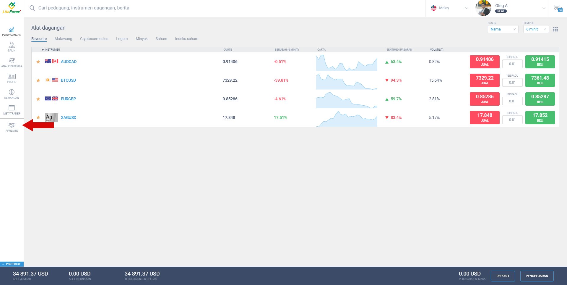 LiteFinance: 7. Program Affiliate