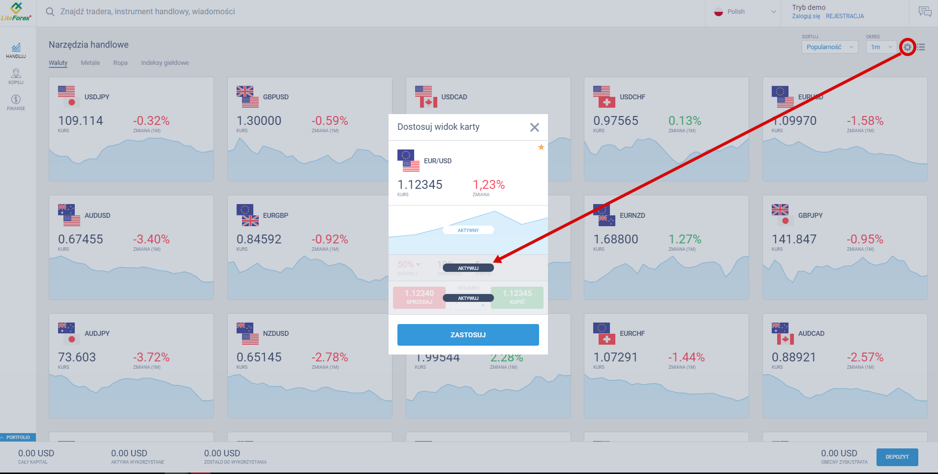 LiteForex: 1.  Strona główna (handel)