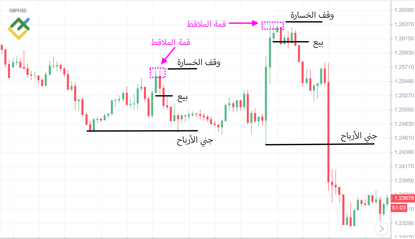 LiteFinance: كيفية تداول نمط الملاقط البيعي