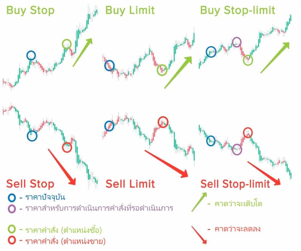 LiteFinance: ประเภทของคำสั่ง