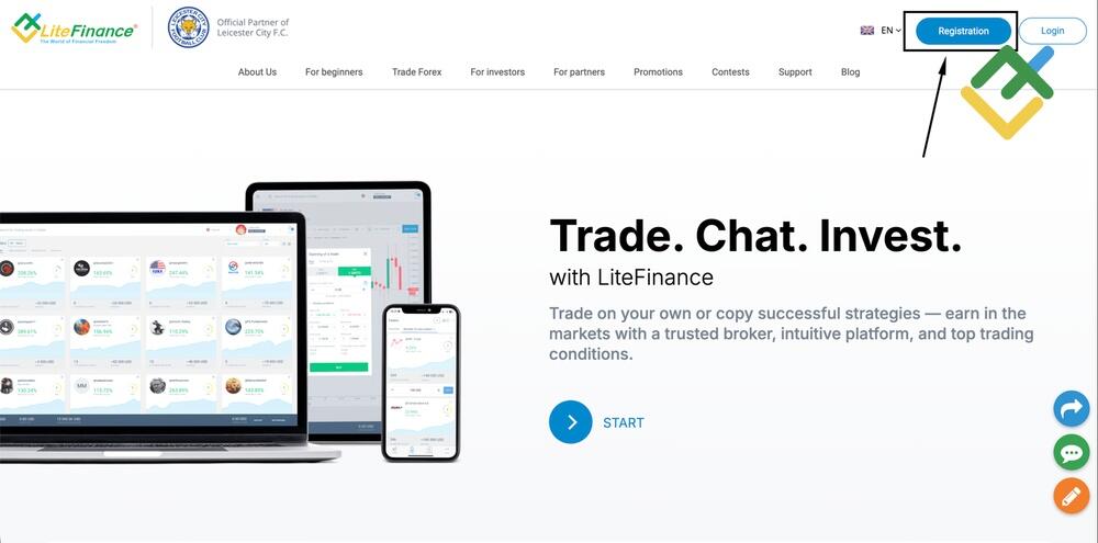 LiteFinance: Регистрация и получение реферальной ссылки