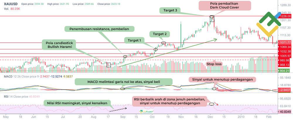 LiteFinance: Trading dengan MACD dan RSI