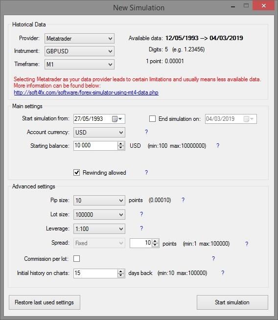 LiteForex: 1. Instalacja i ustawienie Forex Simulator