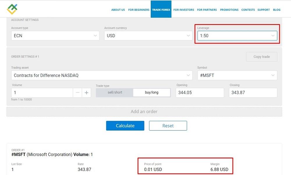 LiteForex: Passo 4. Calcola il margine richiesto e il livello di margine