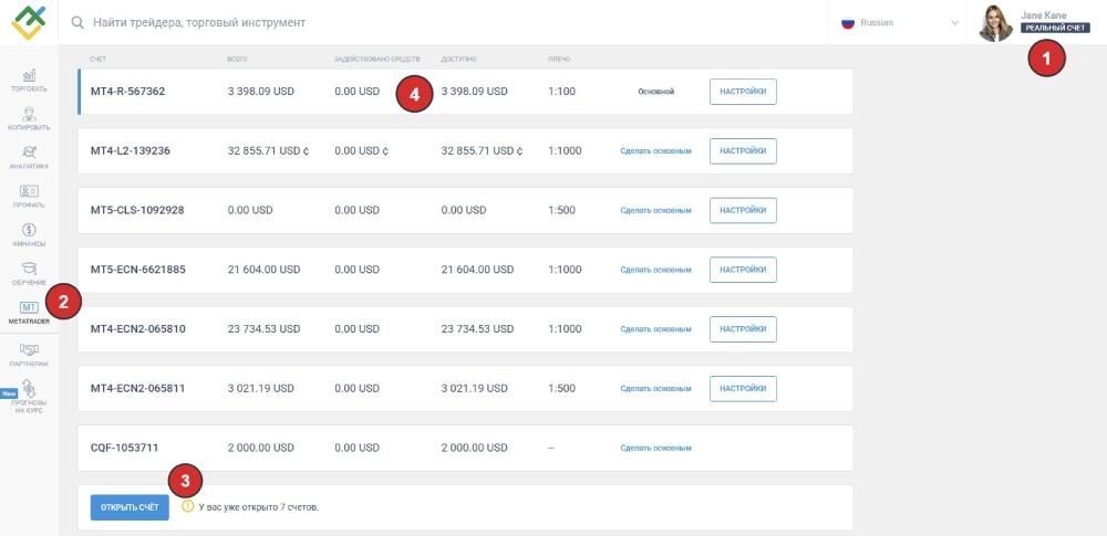 LiteFinance: Шаг 4: Пополните счет и установите торговый бюджет