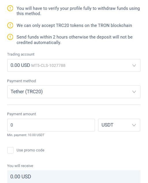 LiteFinance: Account Funding
