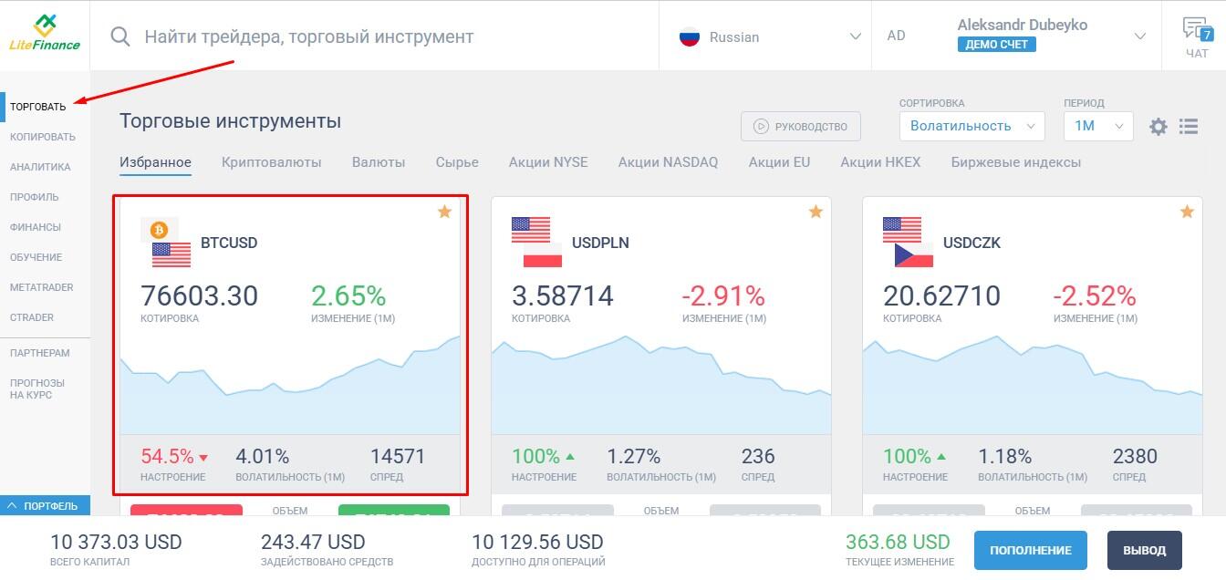LiteFinance: Как торговать в онлайн-терминале LiteFinance
