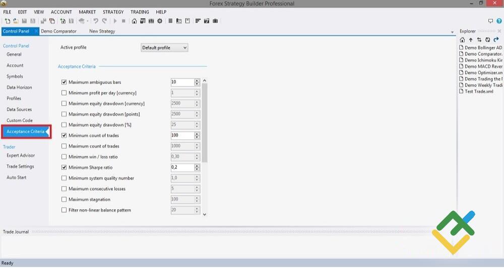 LiteFinance: 1. Hesap ayarları