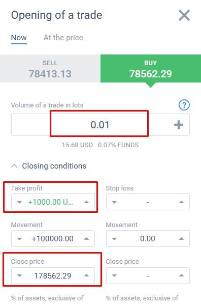 LiteFinance: How a Take Profit Order Works: Example