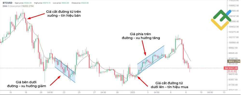 LiteFinance: Đường trung bình động theo hàm mũ