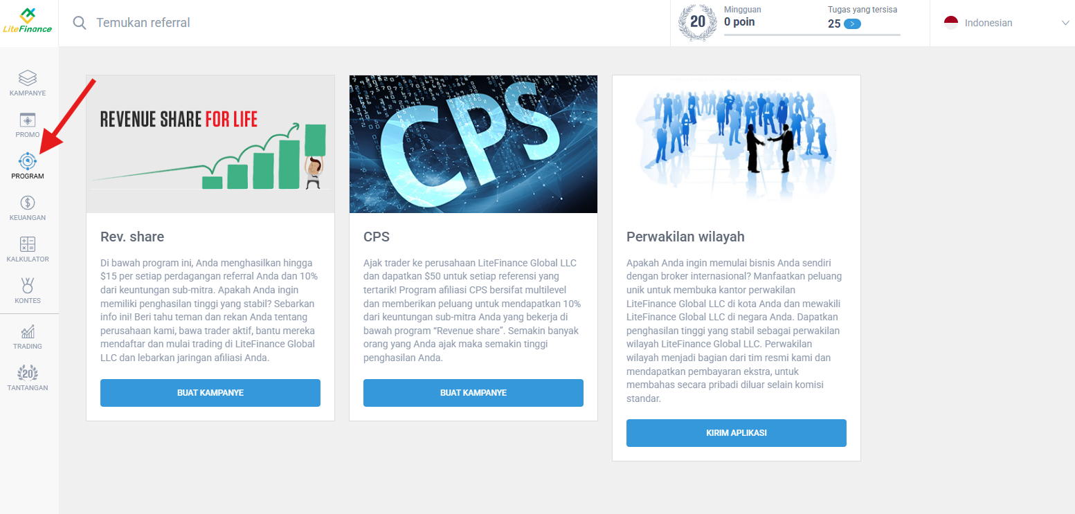 LiteFinance: Bagaimana seseorang menjadi mitra broker (teknologi)