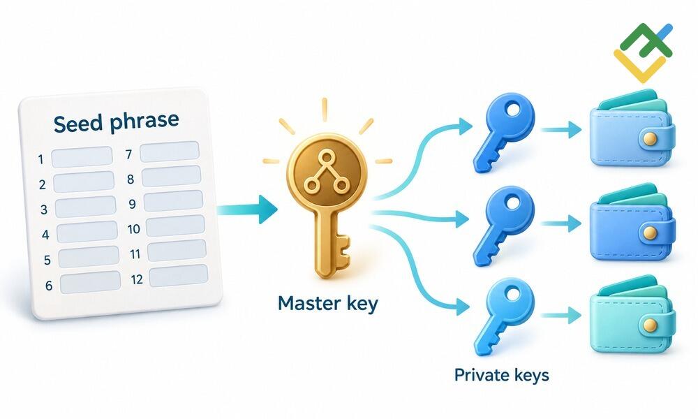LiteFinance: Seed-фраза простыми словами: мастер-ключ к криптокошельку