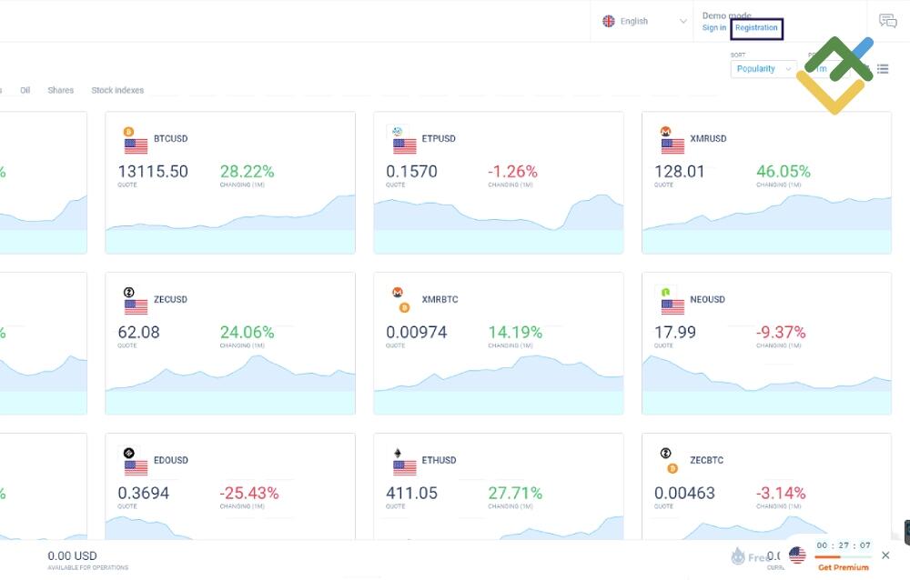 LiteForex: 1. Schritt - Eröffnen Sie im Kundenprofil ein Konto