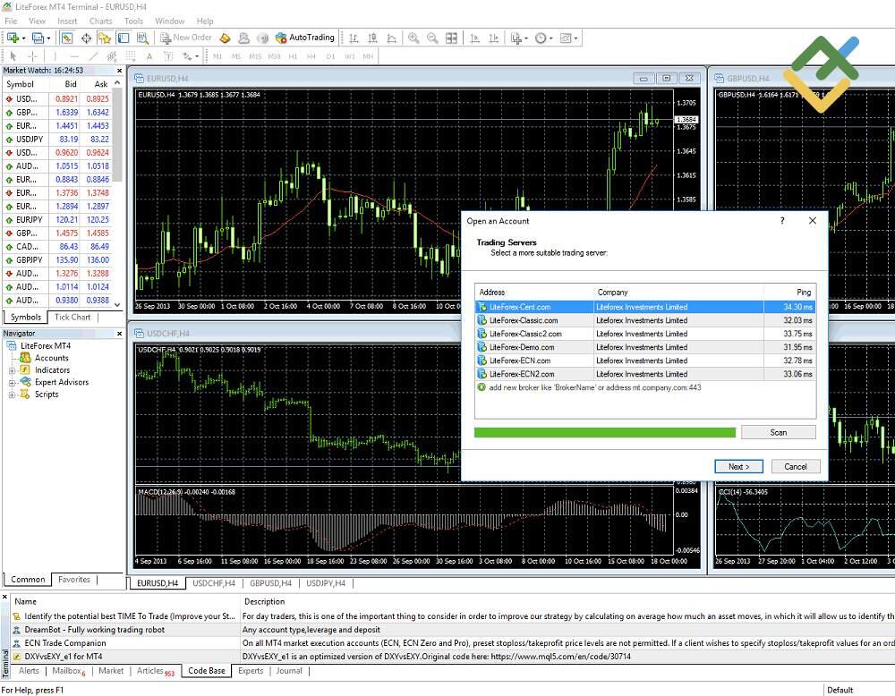 LiteForex: Installation von MT4 für PС