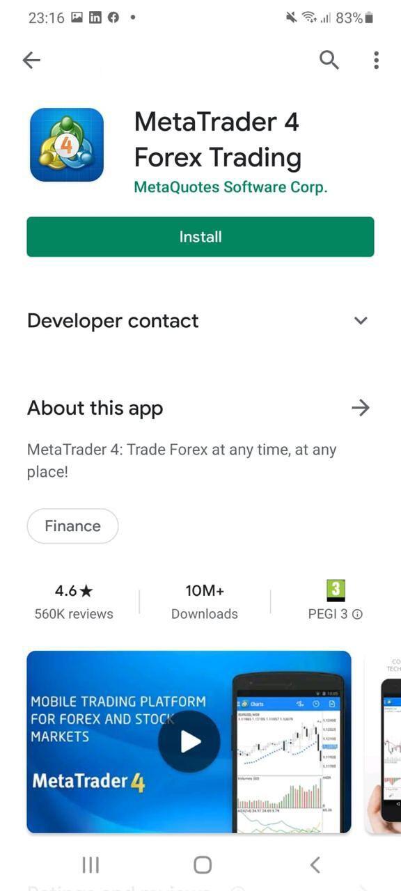 LiteForex: Installation von MT4 für Android