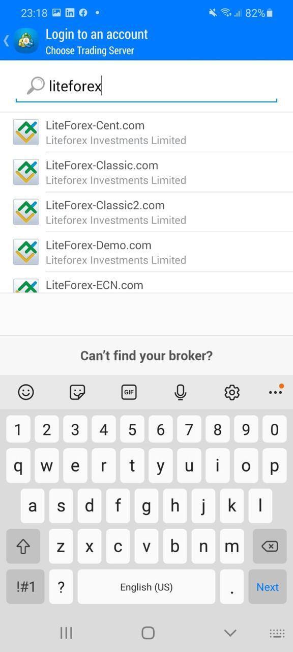 LiteForex: Installation von MT4 für Android