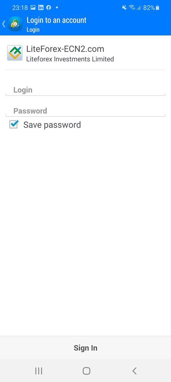 LiteForex: Installation von MT4 für Android