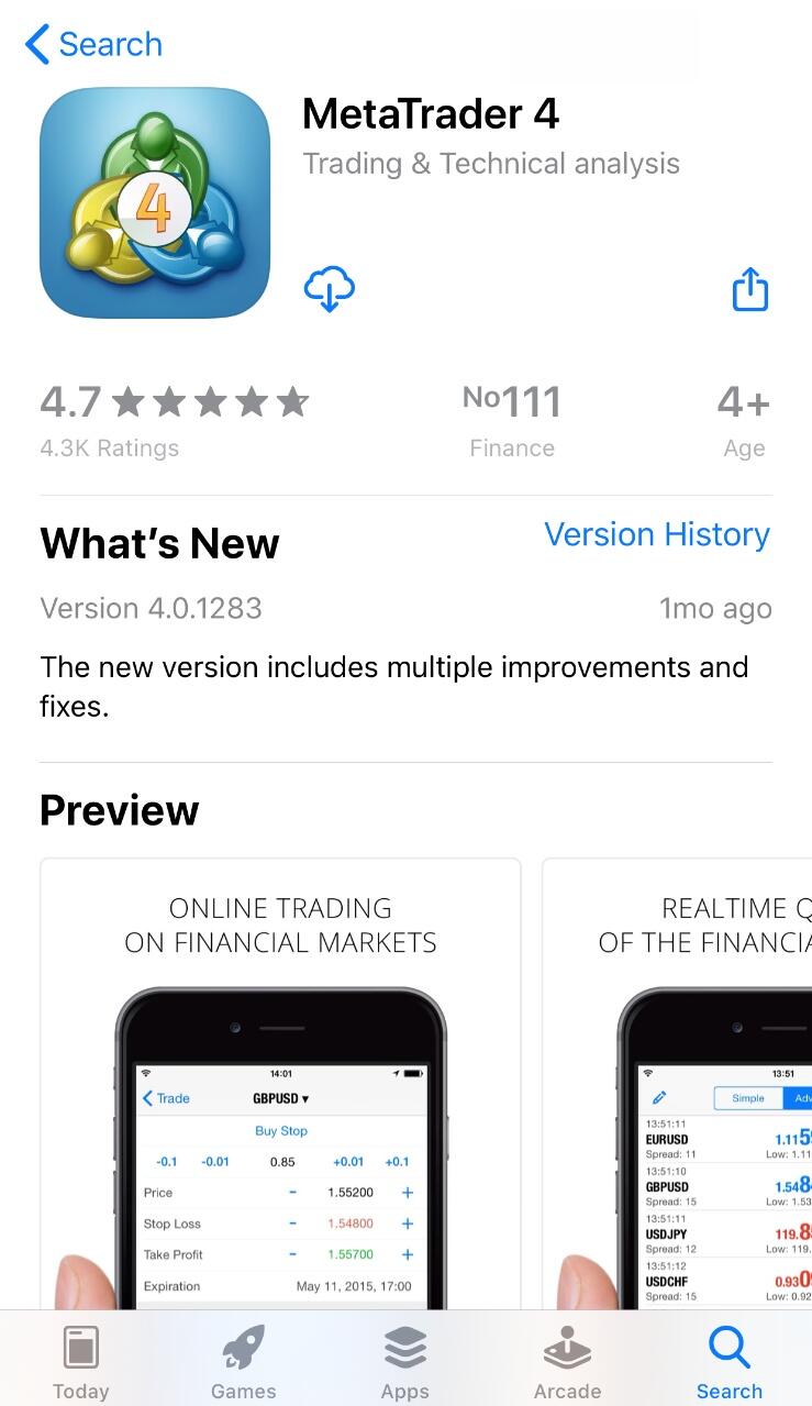 LiteForex: Installation von MT4 für iOS