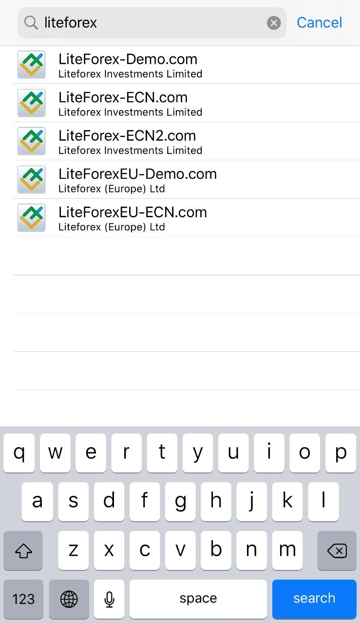 LiteForex: Installation von MT4 für iOS