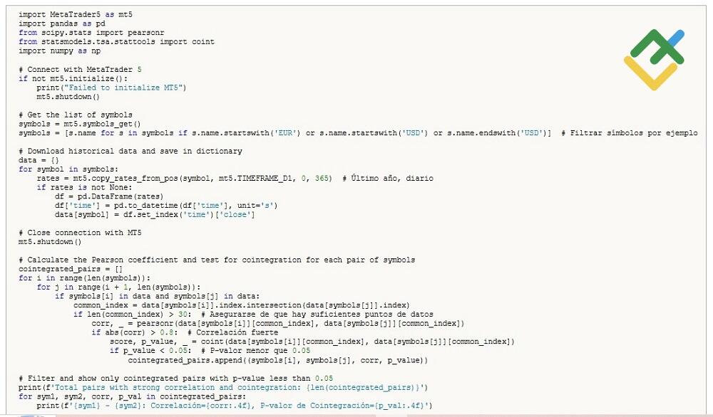 LiteFinance: 2. Spread Calculation and Cointegration Verification