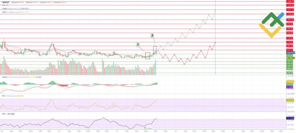 LiteFinance: Wheat Price Forecast for 2026 Based on Technical Analysis