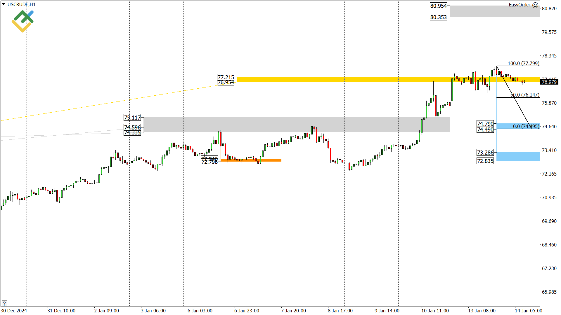 LiteFinance: Perkiraan Harga Minyak untuk Hari Ini: Analisis USCrude