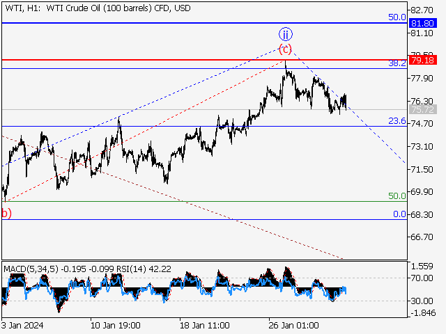 WTI Crude Oil: волновой анализ и прогноз на 02.02.24 – 09.02.24