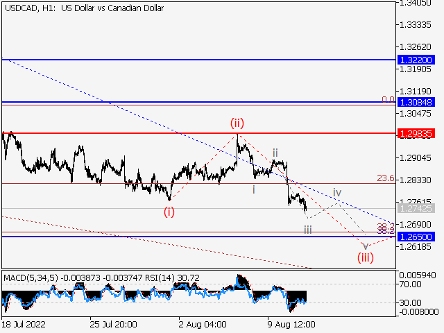 USD/СAD: волновой анализ и прогноз на 12.08.22 – 19.08.22