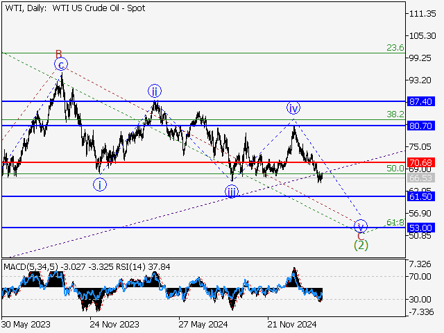 Волновой анализ и прогноз форекс на 14.03.25 – 21.03.25 WTIDaily - Волновой анализ и прогноз форекс на 14.03.25 – 21.03.25