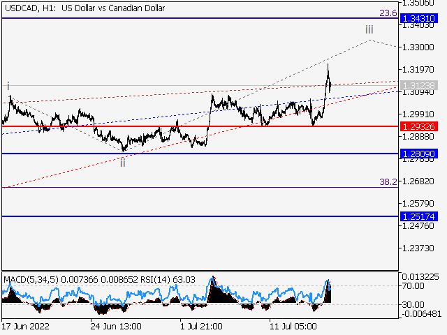 USD/СAD: волновой анализ и прогноз на 15.07.22 – 22.07.22