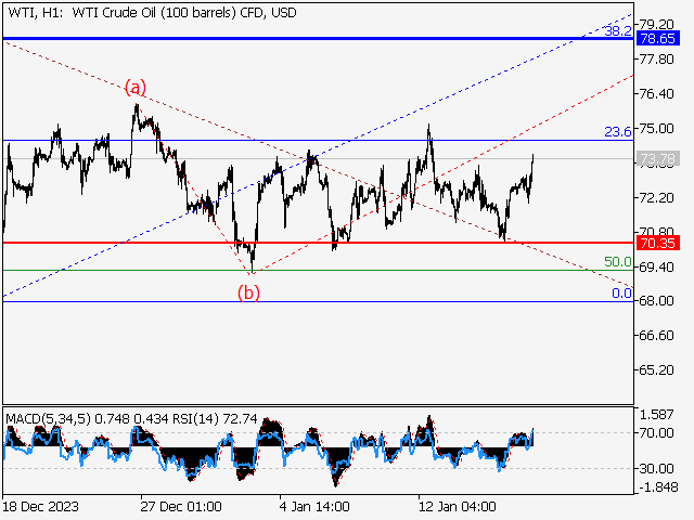 WTI Crude Oil: волновой анализ и прогноз на 19.01.24 – 26.01.24