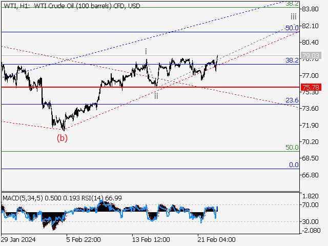 WTI Crude Oil: волновой анализ и прогноз на 23.02.24 – 01.03.24