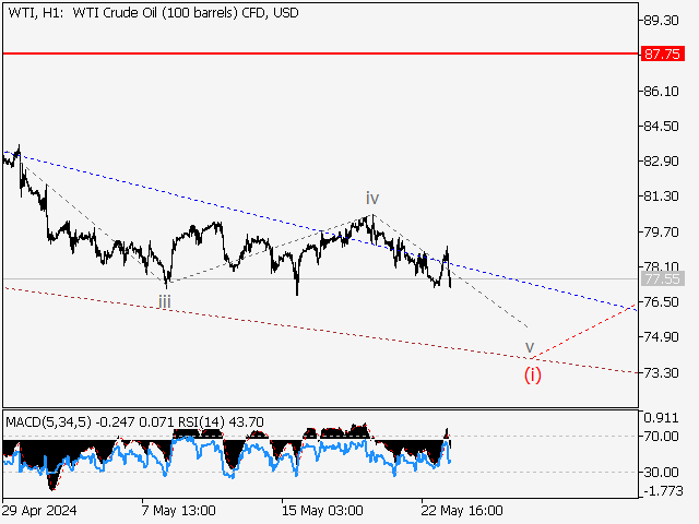 WTI Crude Oil: Волновой анализ и прогноз на 24.05.24 – 31.05.24