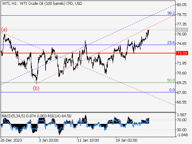 WTI Crude Oil: Волновой анализ и прогноз на 26.01.24 – 02.02.24