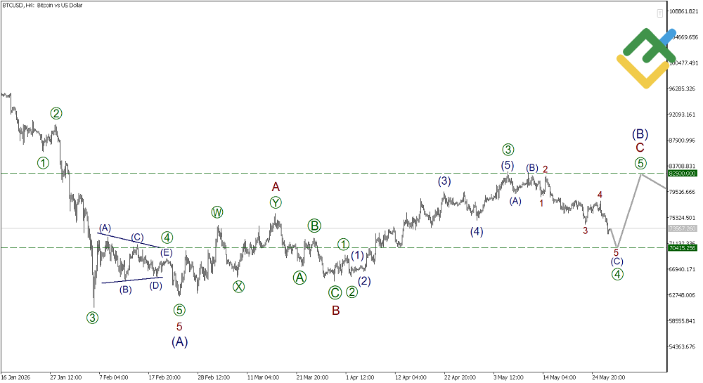 LiteFinance: Elliott Wave Analysis for Bitcoin
