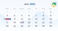 Feiertage an den internationalen Börsen: Juni 2024