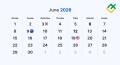 Dias de descanso das bolsas: junho de 2026